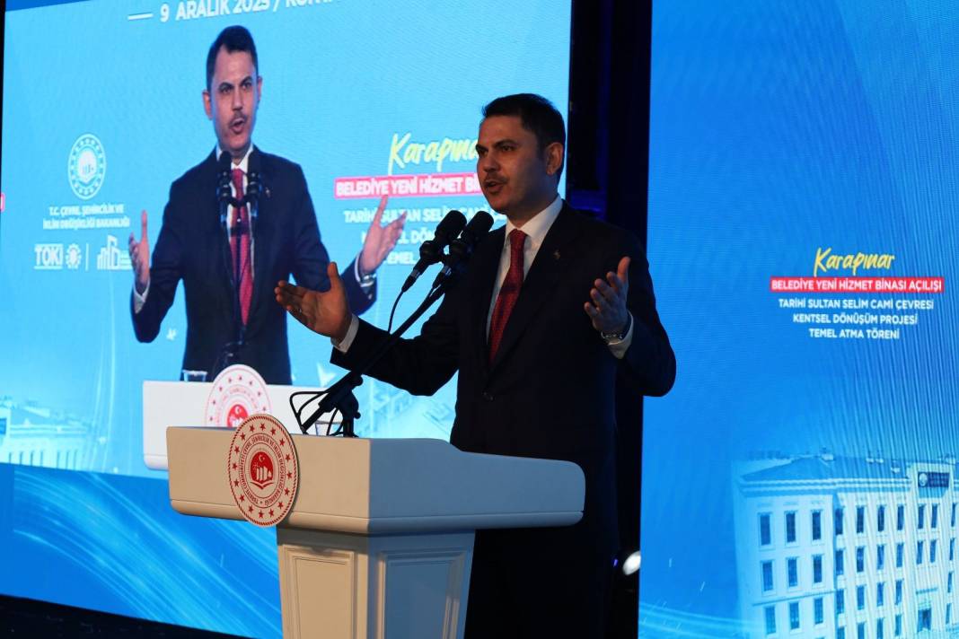 Bakan Murat Kurum'a Karapınar'da sevgi seli 12