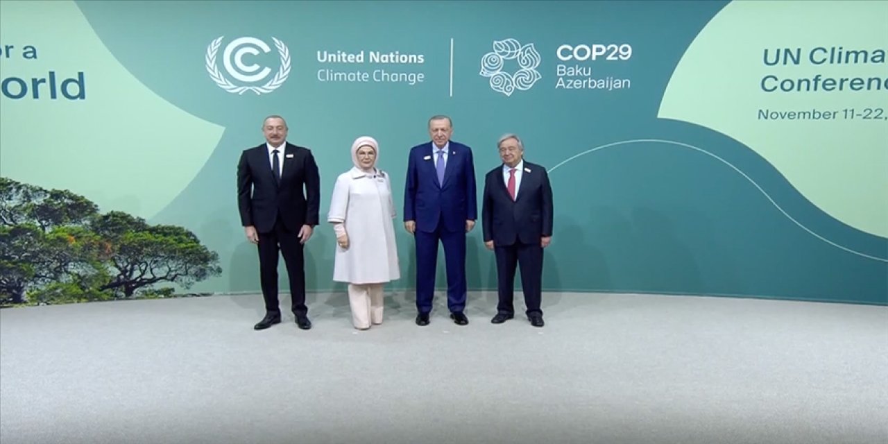 Erdoğan'ın katıldığı COP29 Dünya Liderleri İklim Zirvesi başladı