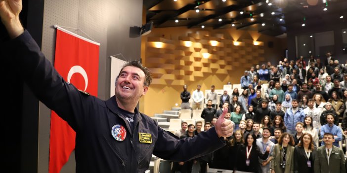 HÜRKUŞ Test Pilotu Özpala NEÜ'de öğrencilerle buluştu