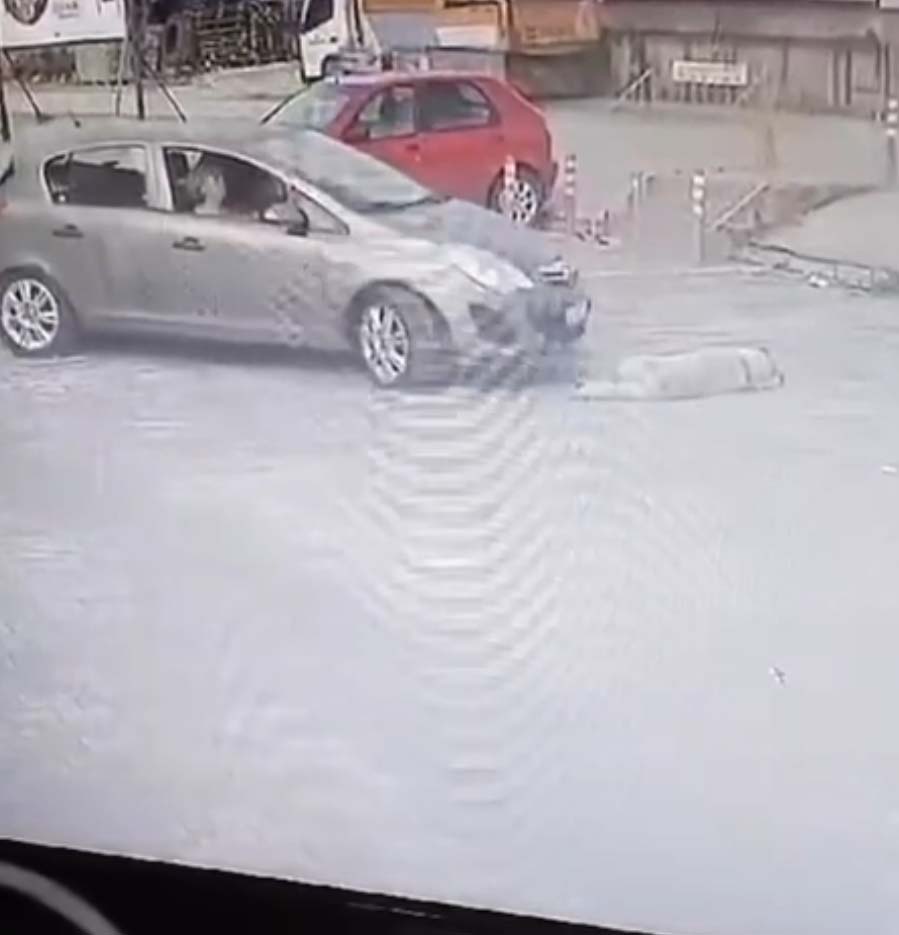 Böyle bir vicdansızlık görülmedi! Köpeğin üzerinden geçip yoluna devam etti; o anlar kamerada