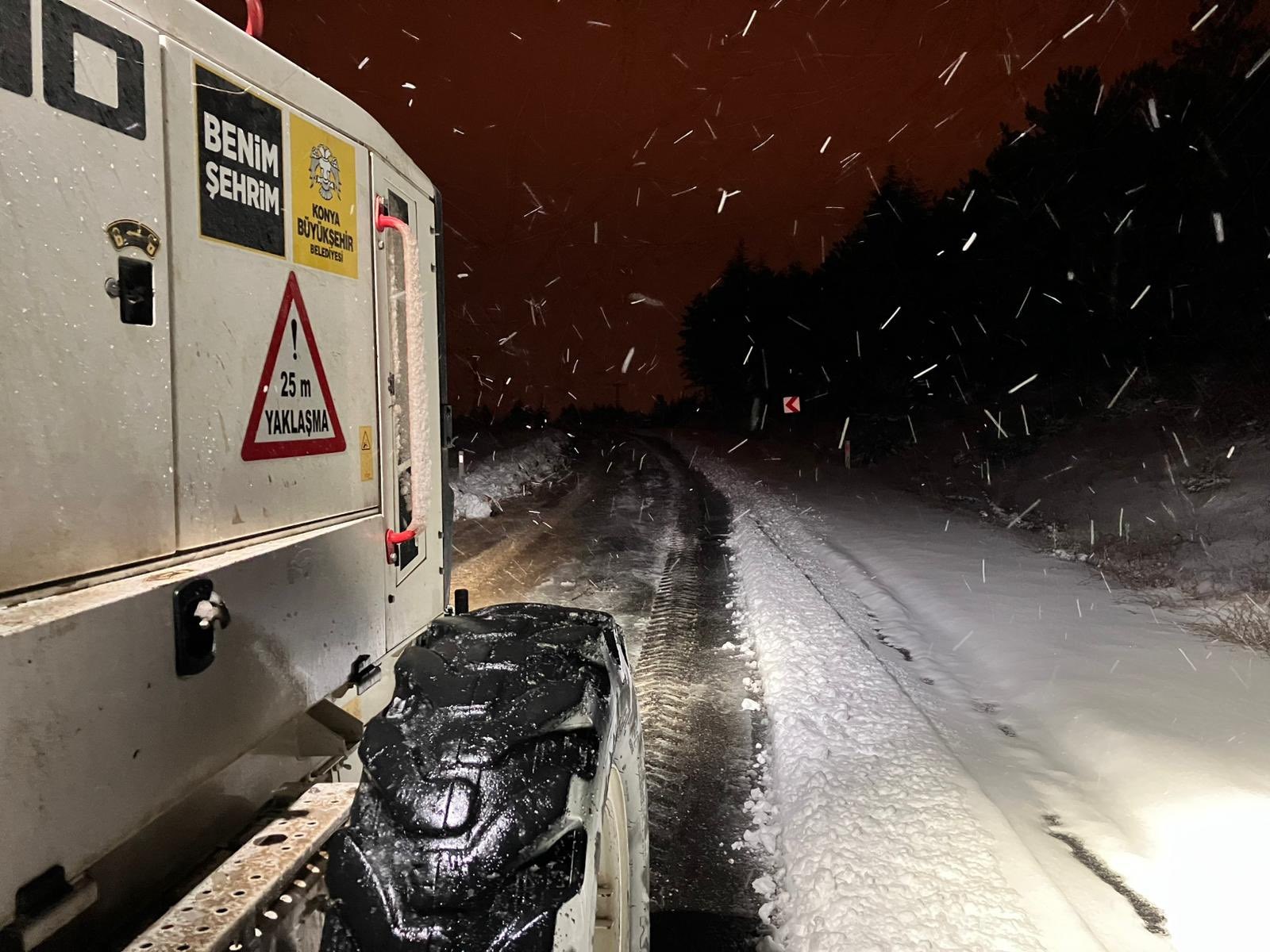 Konya’da kar yağışı sonrası 466 ihbar alındı, 324’ü çözüldü