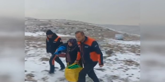 Konya'da ormanlık alanda mahsur kalan kadını AFAD ekipleri kurtardı