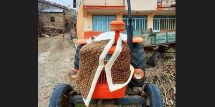 Konya'da gülümseten davranış! Traktörünü böyle korudu