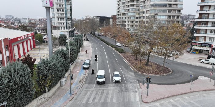 Konya'da o caddesinin asfaltı tamamlandı