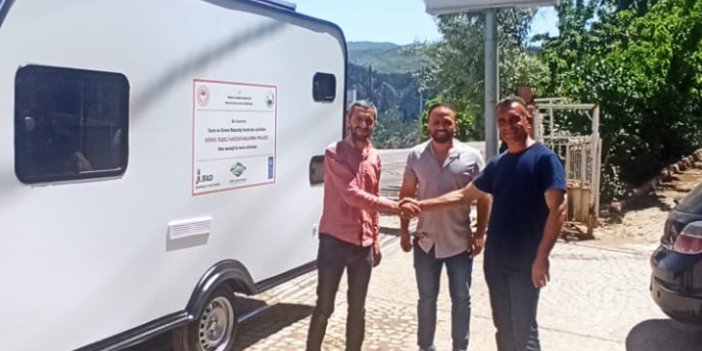 Konya'da üreticiye ekipman hibe edildi