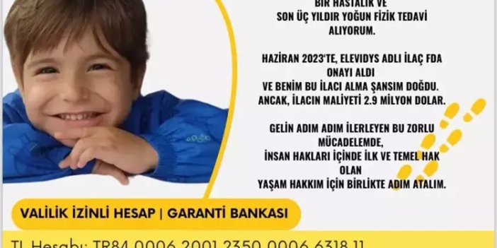 Valilikten  Asaf’ın tedavisine kampanya