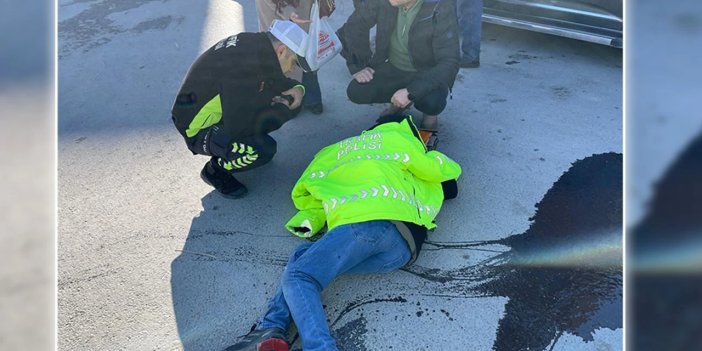 Konya'da bayılan vatandaş üşümesin diye bu görüntüler ortaya çıktı