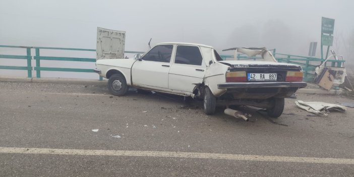 Seydişehir'de otomobil kazasından 2 kişi yaralandı