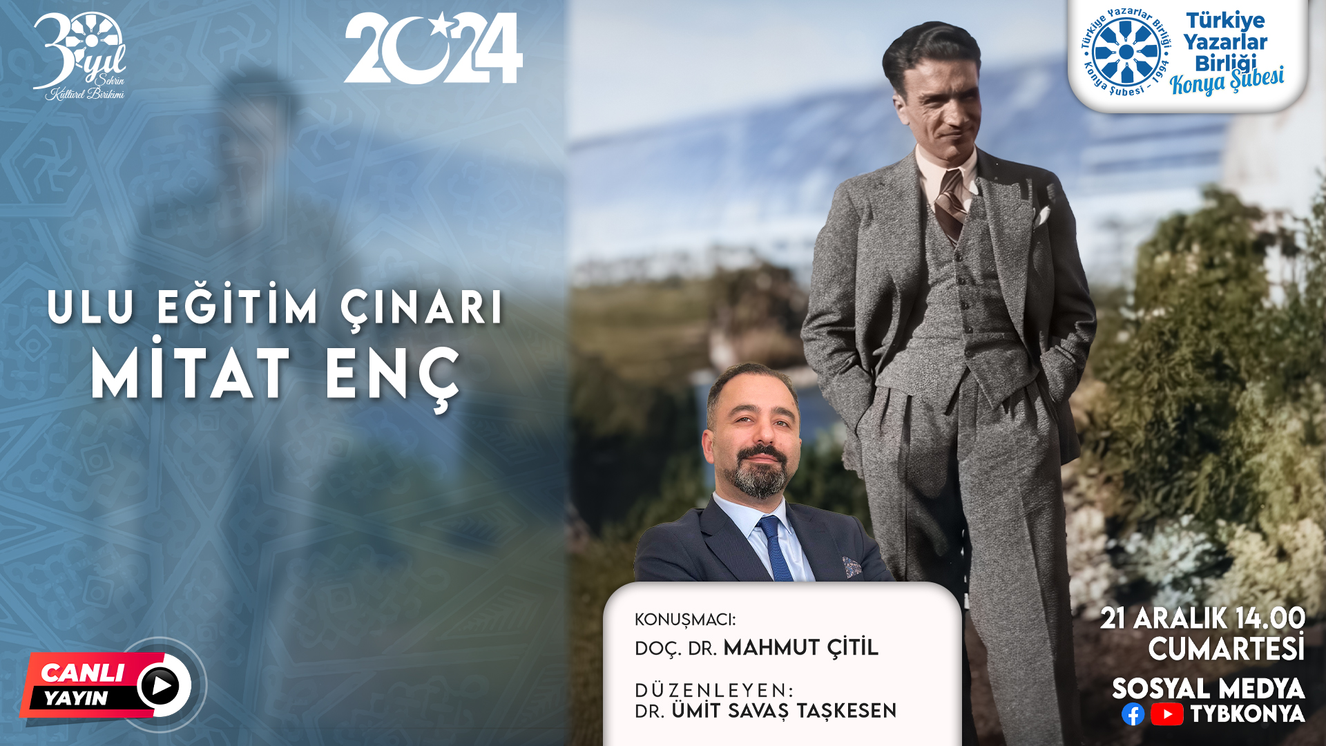 TYB Konya’da Mitat Enç anlatıldı