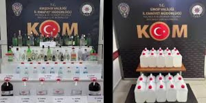 'Çengel-14' ve 'Çengel-15' operasyonlarında sahte ve etil alkol ele  geçirildi
