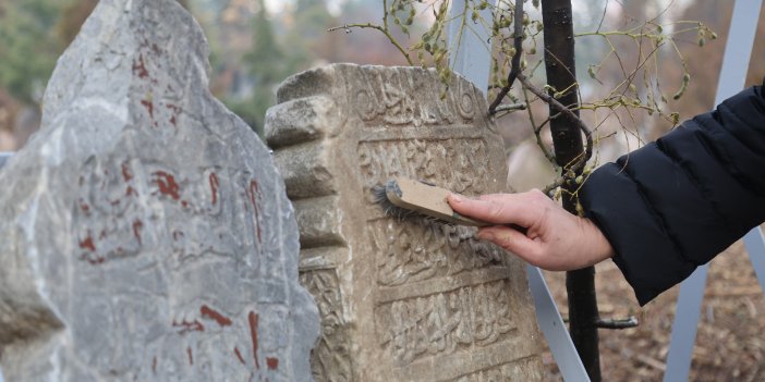 Konya'da Selçuklu mezar taşları restore ediliyor