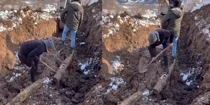 Heyelan arkasından Posof ilçesi gazsız kaldı