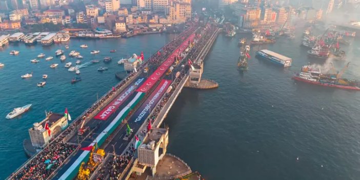 İstanbul'da 'Büyük Filistin Yürüyüşü' sabah namazından sonra gerçekleşti