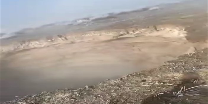 Konya'da obruk oluşumu cep telefonu kamerasında