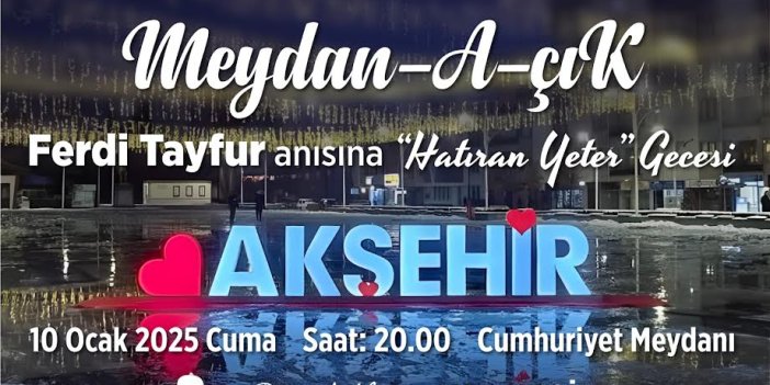 Meydan-A-Çık Etkinlikleri ‘Hatıran Yeter’ İle Başlıyor