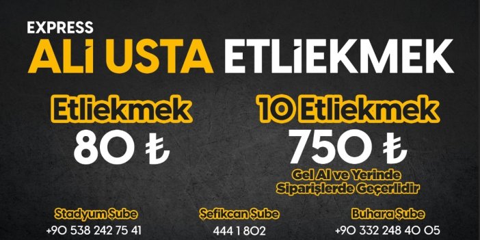 Ali Usta Etliekmek yeni şubesini açtı