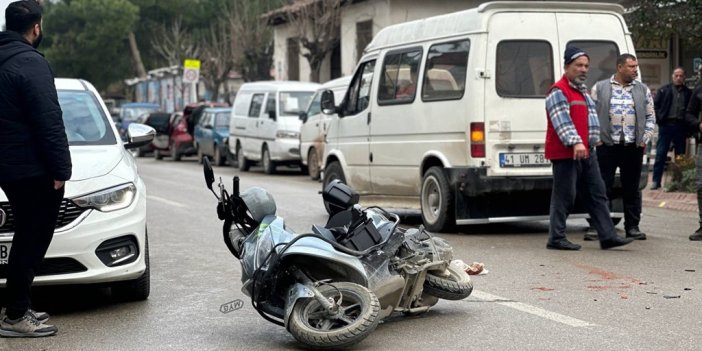 Devrilen motosikletin sürücüsü yaralandı