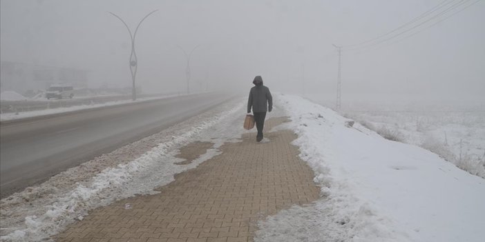 Hakkari'de soğuk hava ve sis etkili oldu