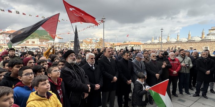 Gazze'nin ateşkes anlaşması Konya'da kutlandı