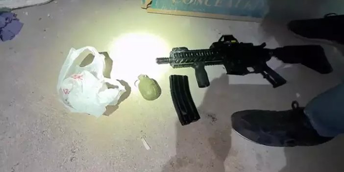 Apartman şantiyesinde çeşitli silahlar bulundu