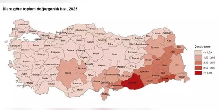 Konya dahil 10 il, nüfusunu yenileme yeterliliğine sahip