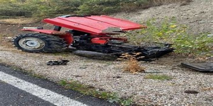 Çubuk'ta çay yatağına düşen traktörün sürücüsü yaralandı