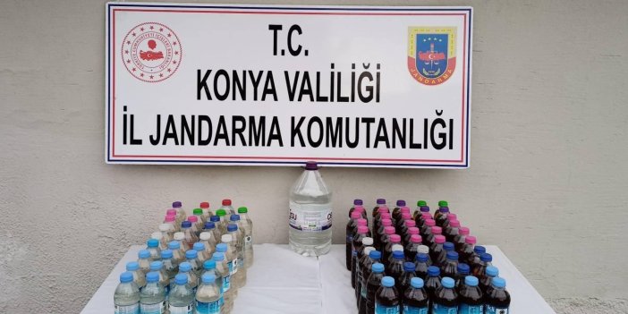 Konya'da sahte içki satan şüpheli gözaltına alındı