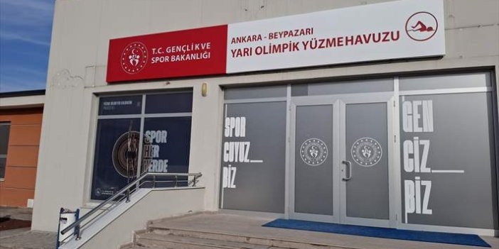 Beypazarı'nda bakımı tamamlanan yüzme havuzu hizmete açıldı