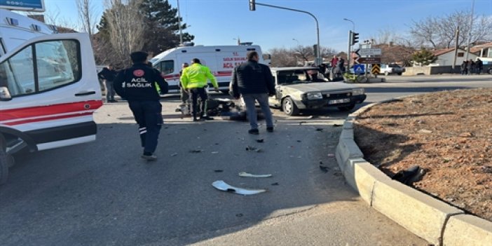 Motosiklet ile otomobil çarpıştı: 1 ölü, 1 yaralı