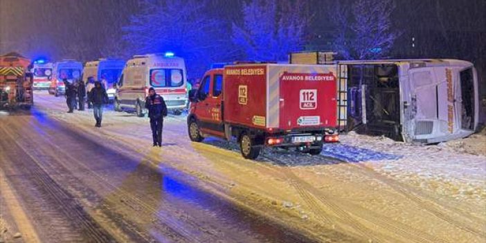 Nevşehir'de yolcu otobüsünün devrilmesi sonucu 5 kişi yaralandı