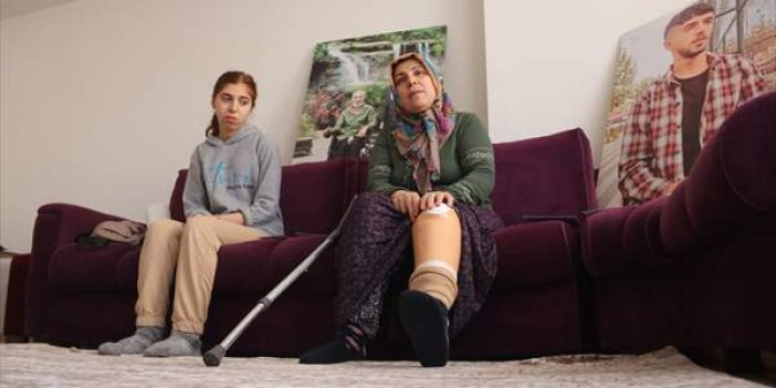 Bedensel engelli eşini kurtarmak için döndüğü evinde enkaz altında kaldı