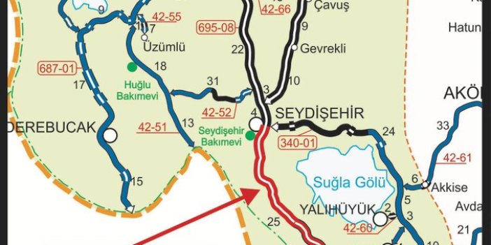 Konya-Antalya yolu trafiğe kapatıldı