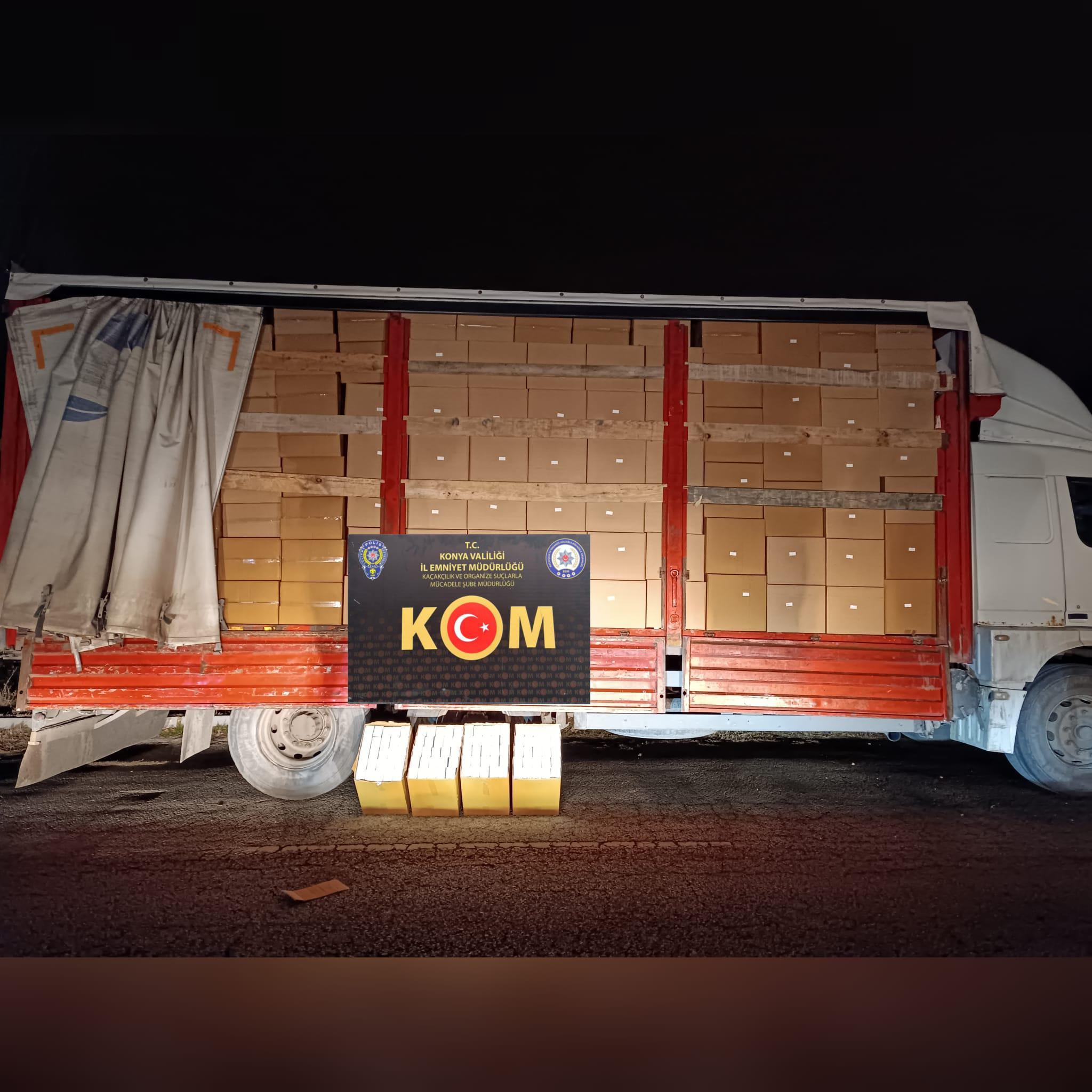 Konya’da kaçakçılık operasyonu: Milyonlarca lira değerinde