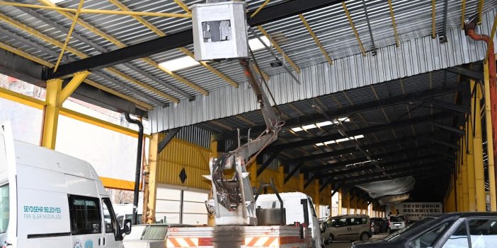 Seydişehir pazaryeri aydınlatması yenilendi