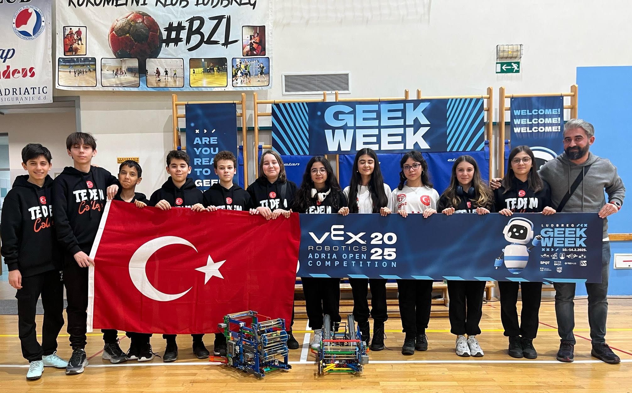 Tedem’li öğrenciler tasarladıkları robotla Avrupa şampiyonu oldu