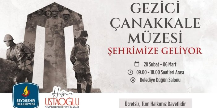 Seydişehir'de Çanakkale Gezici Müzesi ziyaretçileri ağırlayacak