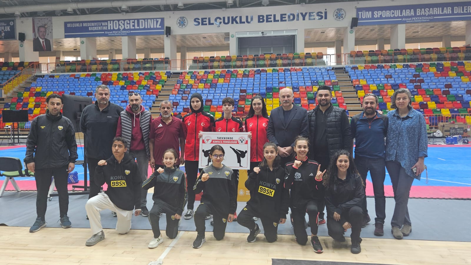 Konya’nın gururları olan tekvandocular ödüllendirildi