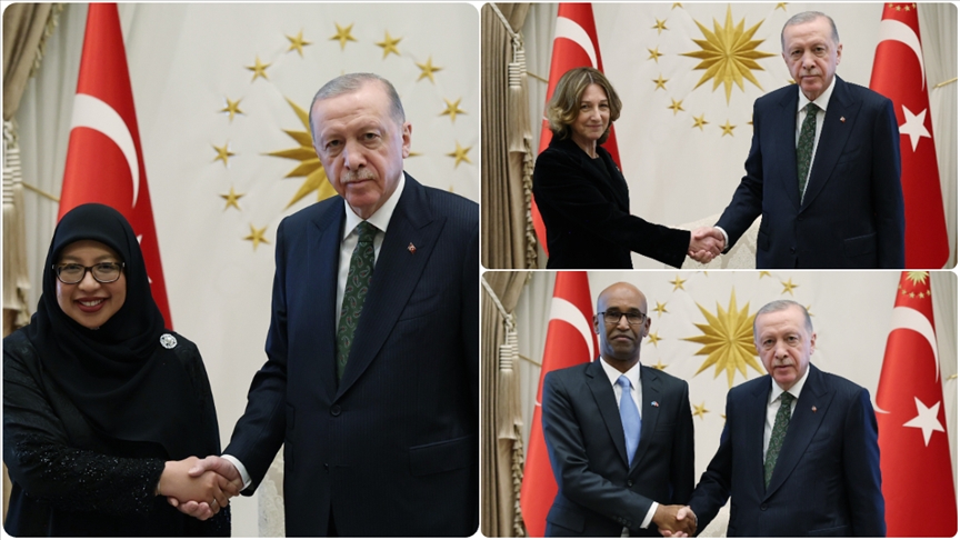 Büyükelçilerden Cumhurbaşkanı Erdoğan'a güven mektubu