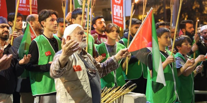 Binlerce kişi katıldı Konya'da Gazze İçin Yürüyüşler Devam Ediyor!
