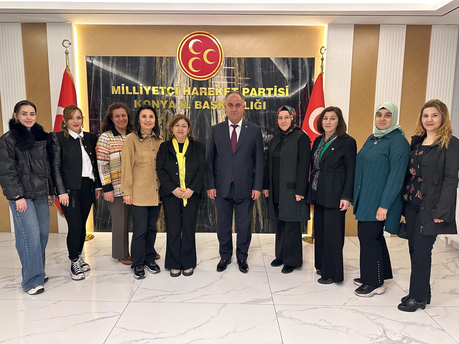 Türk Eğitim Sen Konya Kadınlar Komisyonlarından MHP İl Başkanı Remzi Karaaslan’a taziye ziyareti