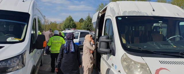 Hüyük'te okul servisleri denetlendi