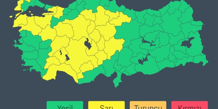 28 ilde sağanak ve fırtına nedeniyle 'sarı uyarı'