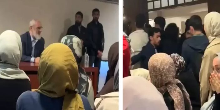 Nurettin Yıldız'a saldırı! Salondan çıkarıldılar