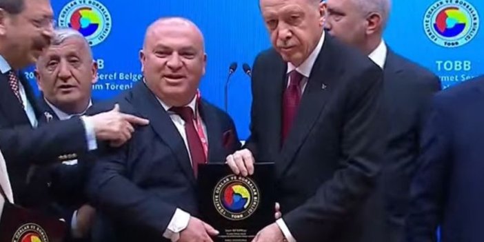 Konyalı iş insanına büyük ödül! Plaketi Cumhurbaşkanı Erdoğan'dan aldı