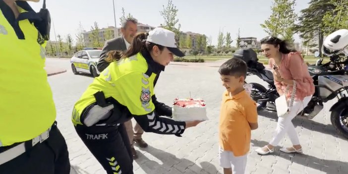 Konya’da Şehit Polis memurunun çocuğuna sürpriz