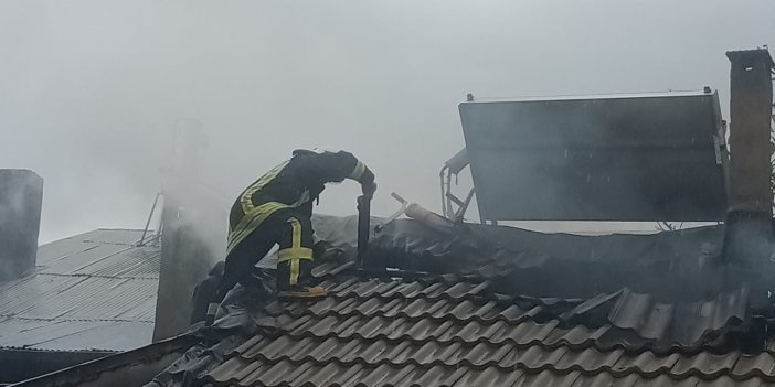 Evde çıkan yangın zamanında müdahale edildi