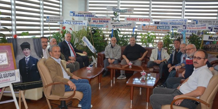 Oda Başkanlarından, SMMMO Başkanı Bıçakçı'ya tebrik ziyareti