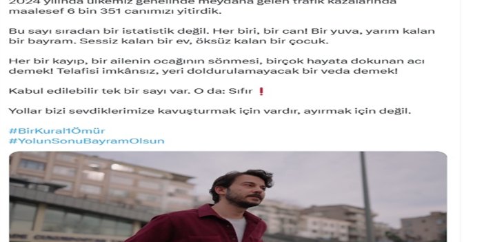 Bakan Yerlikaya: 2024 yılında trafik kazalarında 6 bin 351 canımızı yitirdik
