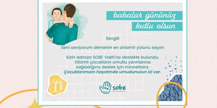 SOBE’den ‘Babalar Günü’ne Özel Hediye Sertifikası
