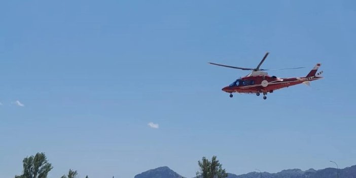 İş yerinde kalp krizi geçiren kişi hava ambulansıyla Konya'ya sevk edildi